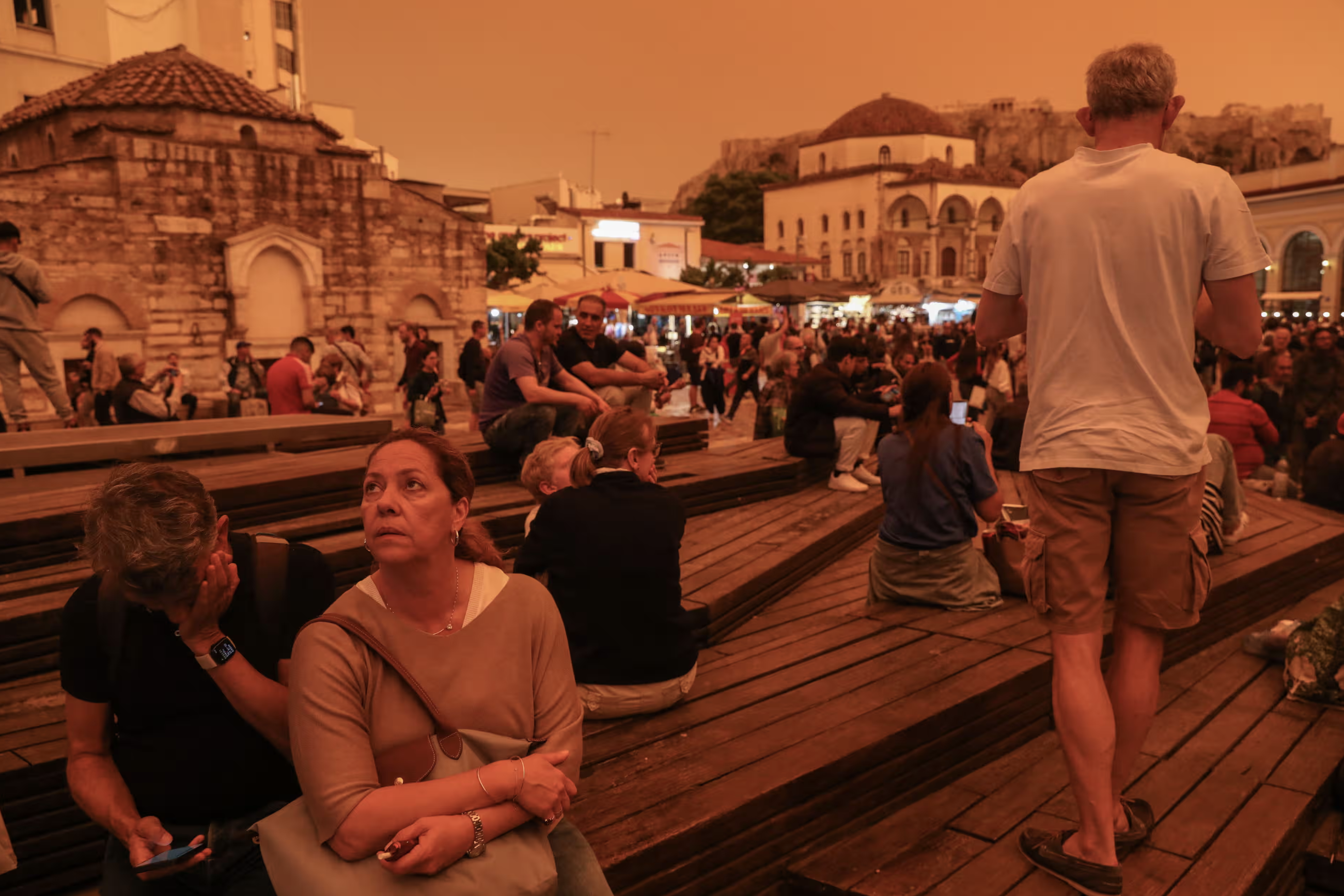 Athens, Greece turns orange creating Martian-like skies